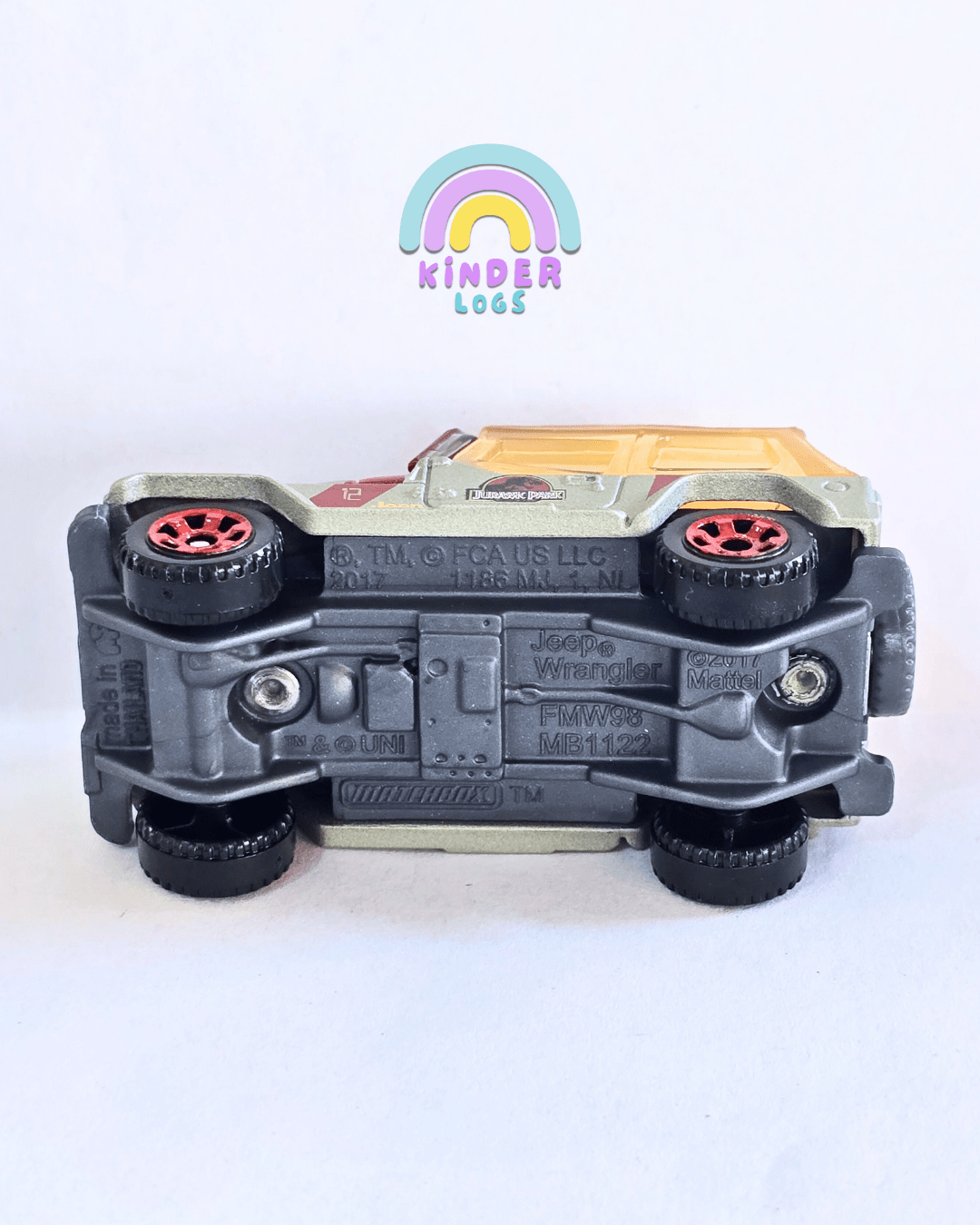 Matchbox Jeep Wrangler 12 - Jurassic World Rebirth (Uncarded - New) - Kinder Logs