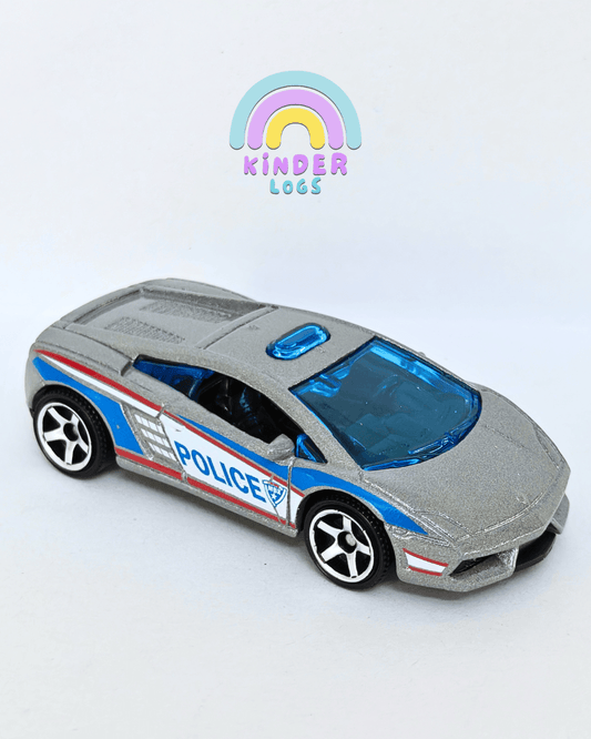 Matchbox Lamborghini Gallardo Police - Grey (Uncarded - New) - Kinder Logs