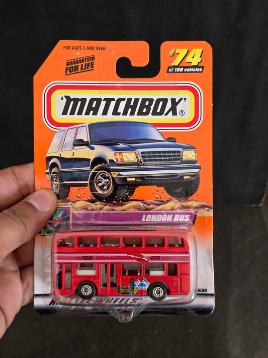 Matchbox London Bus - Rare Old Card - Kinder Logs