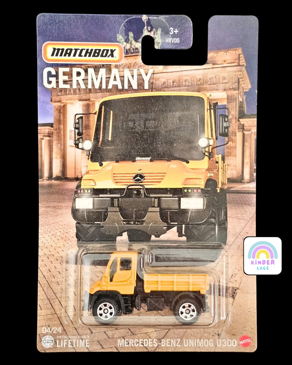 Matchbox Mercedes - Benz UNIMOG U300 - Germany Series - Kinder Logs