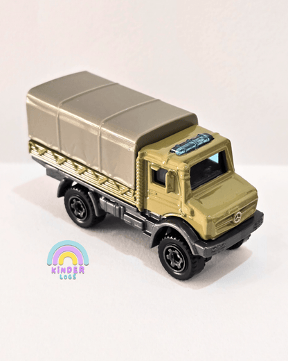 Matchbox Mercedes - Benz UNIMOG U5023 - Jurassic Park (Uncarded) - Kinder Logs