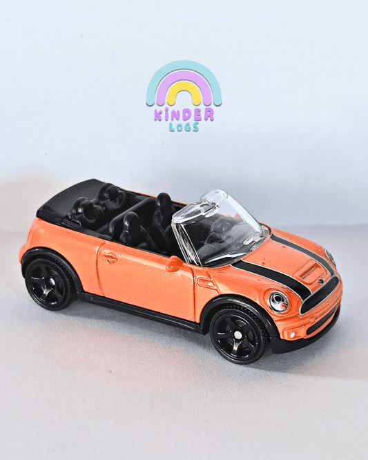 Matchbox Mini Cooper S Cabrio - Orange (Uncarded - New) - Kinder Logs