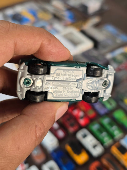 Matchbox Moving Parts 1965 Volkswagen Type 3 Fastback - Green (Uncarded - New) - Kinder Logs