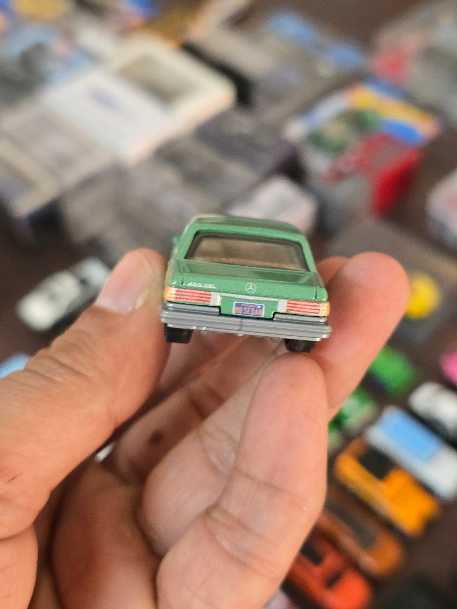 Matchbox Moving Parts 1980 Mercedes - Benz 450 SEL - Green (Uncarded - New) - Kinder Logs