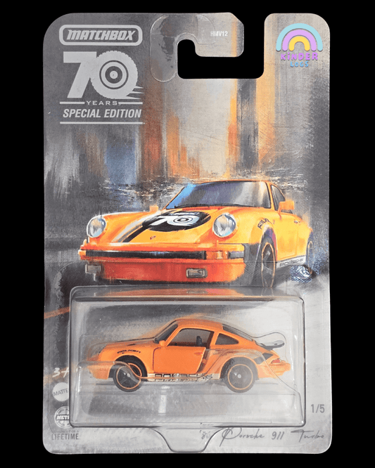 Matchbox Moving Parts - 1980 Porsche 911 Turbo - 70 Years Edition (Imported) - Kinder Logs