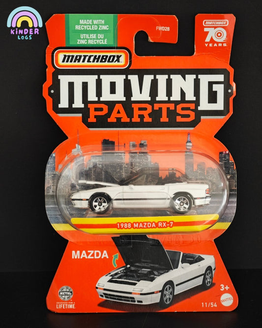 Matchbox Moving Parts 1988 Mazda RX7 - Kinder Logs