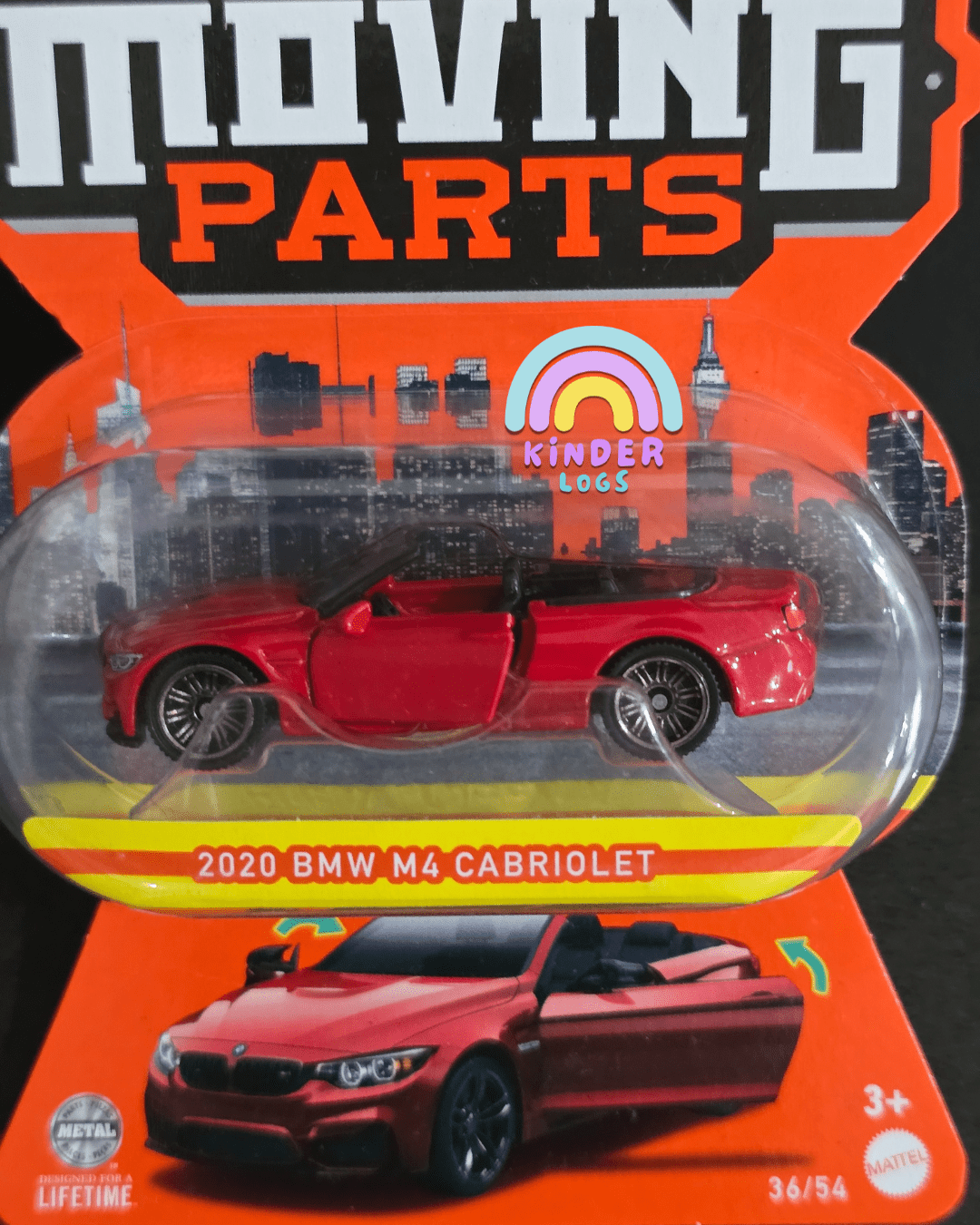 Matchbox Moving Parts 2020 BMW M4 Cabriolet (Imported) - Kinder Logs