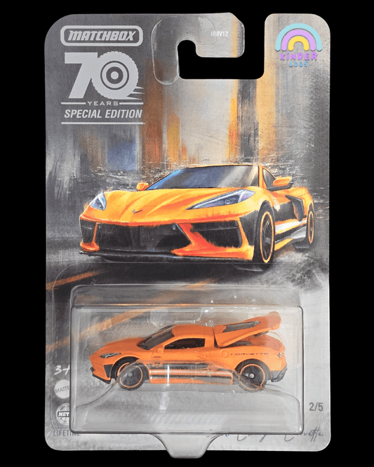 Matchbox Moving Parts - 2020 Chevy Corvette - 70 Years Edition (Imported) - Kinder Logs