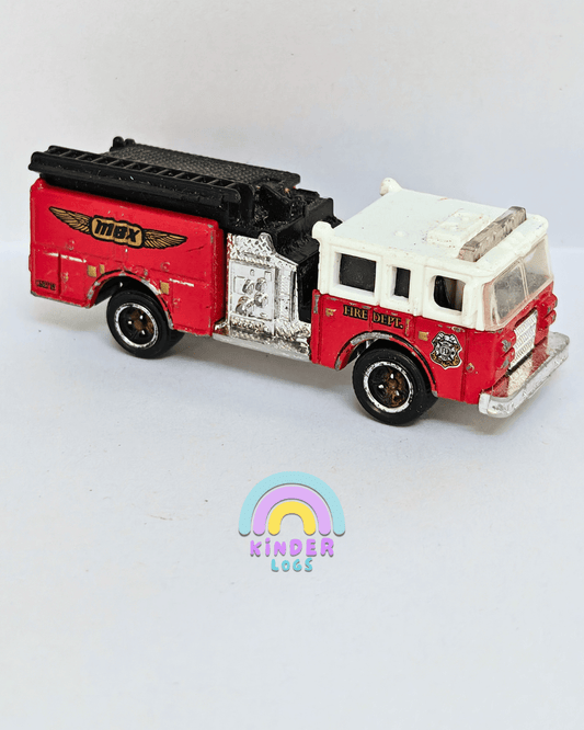 Matchbox Pierce Dash Fire Truck - Rare (Pre - Owned Car) - Kinder Logs