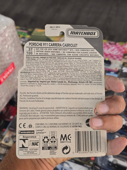 Matchbox Porsche 911 Carrera Cabriolet (Imported) - Kinder Logs