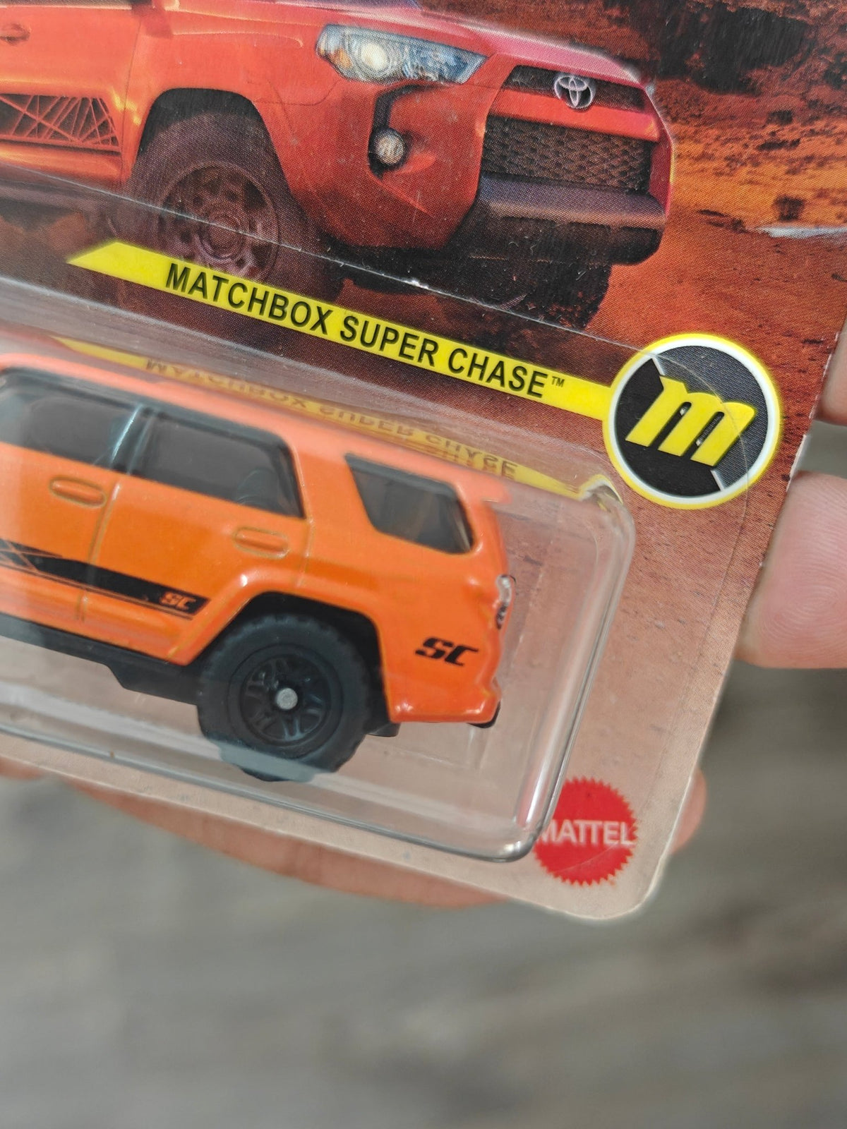 Matchbox Super CHASE Toyota 4Runner - Orange (Imported) - Kinder Logs