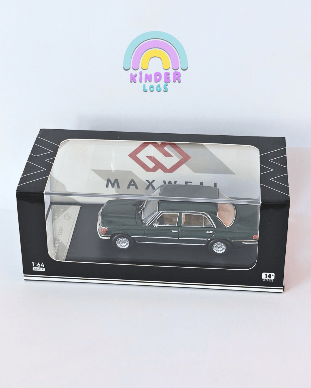 Maxwell 1976 Mercedes - Benz W116 450 - Green (Open Box) - Kinder Logs