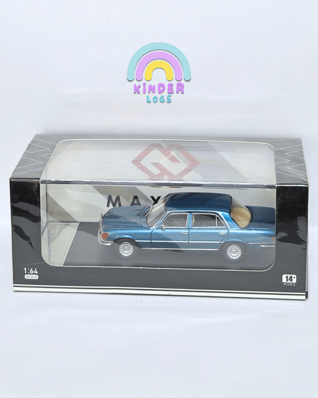 Maxwell 1976 Mercedes - Benz W116 450 SEL 6.9 - Blue (Sealed Box) - Kinder Logs