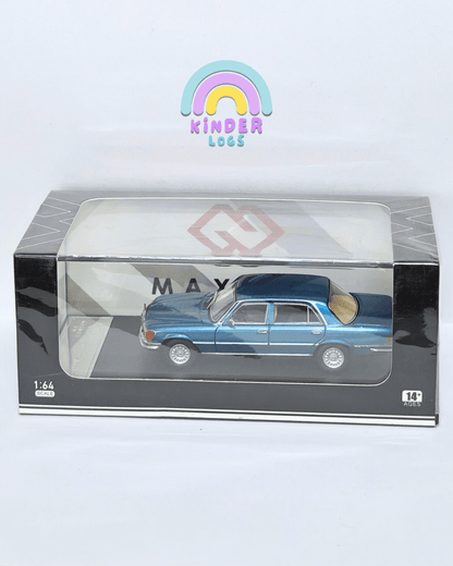 Maxwell 1976 Mercedes - Benz W116 450 SEL 6.9 - Blue (Sealed Box) - Kinder Logs