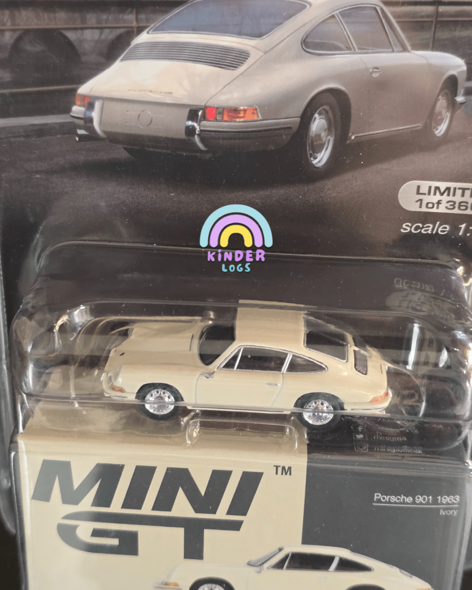 Mini GT 1963 Porsche 901 Ivory - Mijo Exclusives Limited Edition - Kinder Logs