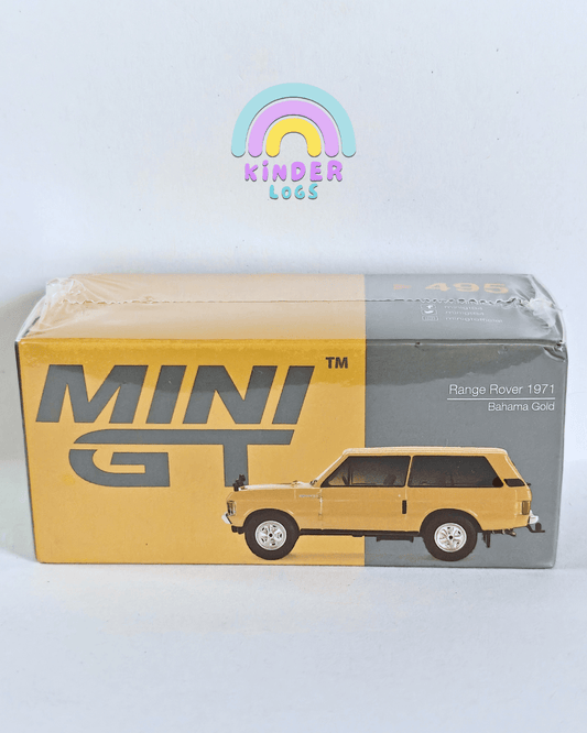 Mini GT 1971 Range Rover - Bahama Gold (Sealed Box) - Kinder Logs