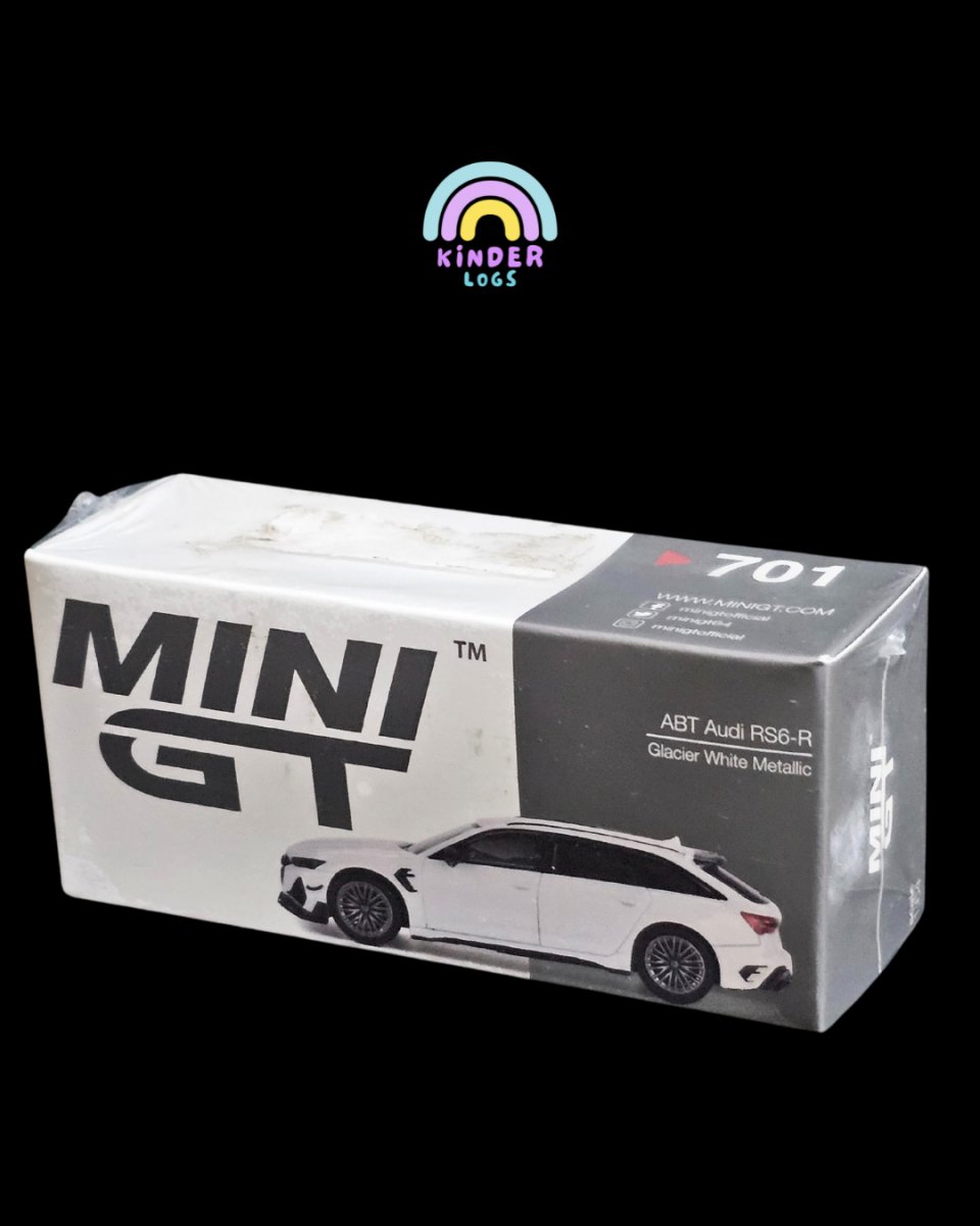 Mini GT ABT Audi RS6 - R (Glacier White Metallic) - Kinder Logs