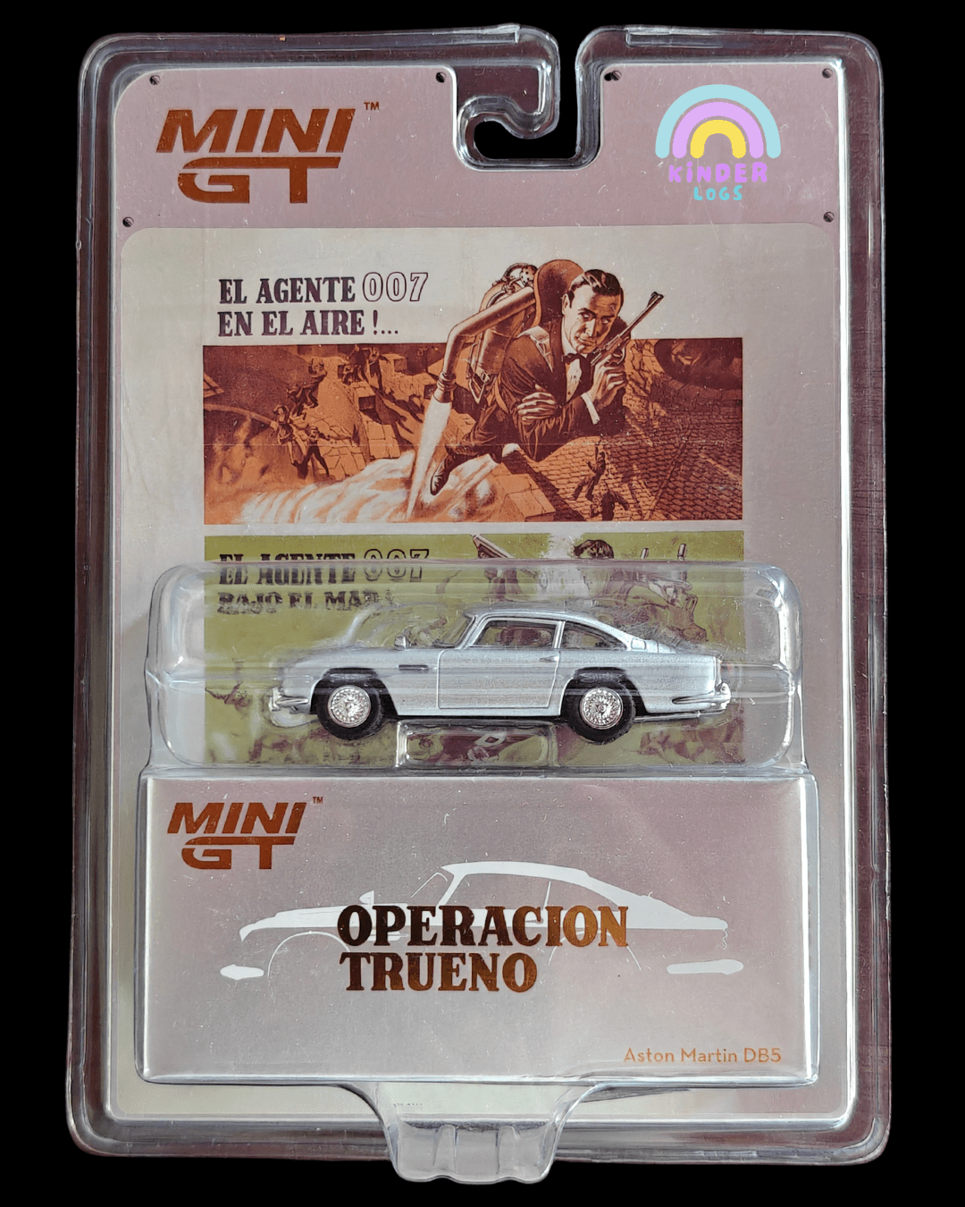 Mini GT Aston Martin DB5 - James Bond 007 (Operación Trueno) - Kinder Logs
