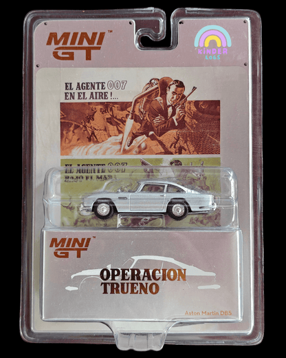 Mini GT Aston Martin DB5 - James Bond 007 (Operación Trueno) - Kinder Logs