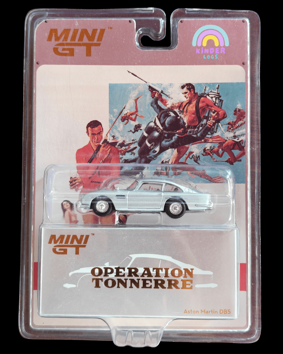 Mini GT Aston Martin DB5 - James Bond 007 (Operation Tonnerre) - Kinder Logs