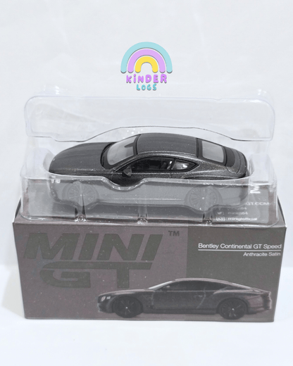 Mini GT Bentley Continental GT Speed - Anthracite Satin (Open Box) - Kinder Logs
