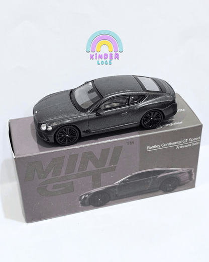 Mini GT Bentley Continental GT Speed - Anthracite Satin (Open Box) - Kinder Logs