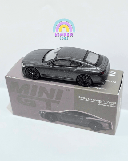 Mini GT Bentley Continental GT Speed - Anthracite Satin (Open Box) - Kinder Logs