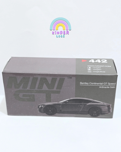 Mini GT Bentley Continental GT Speed - Anthracite Satin (Open Box) - Kinder Logs