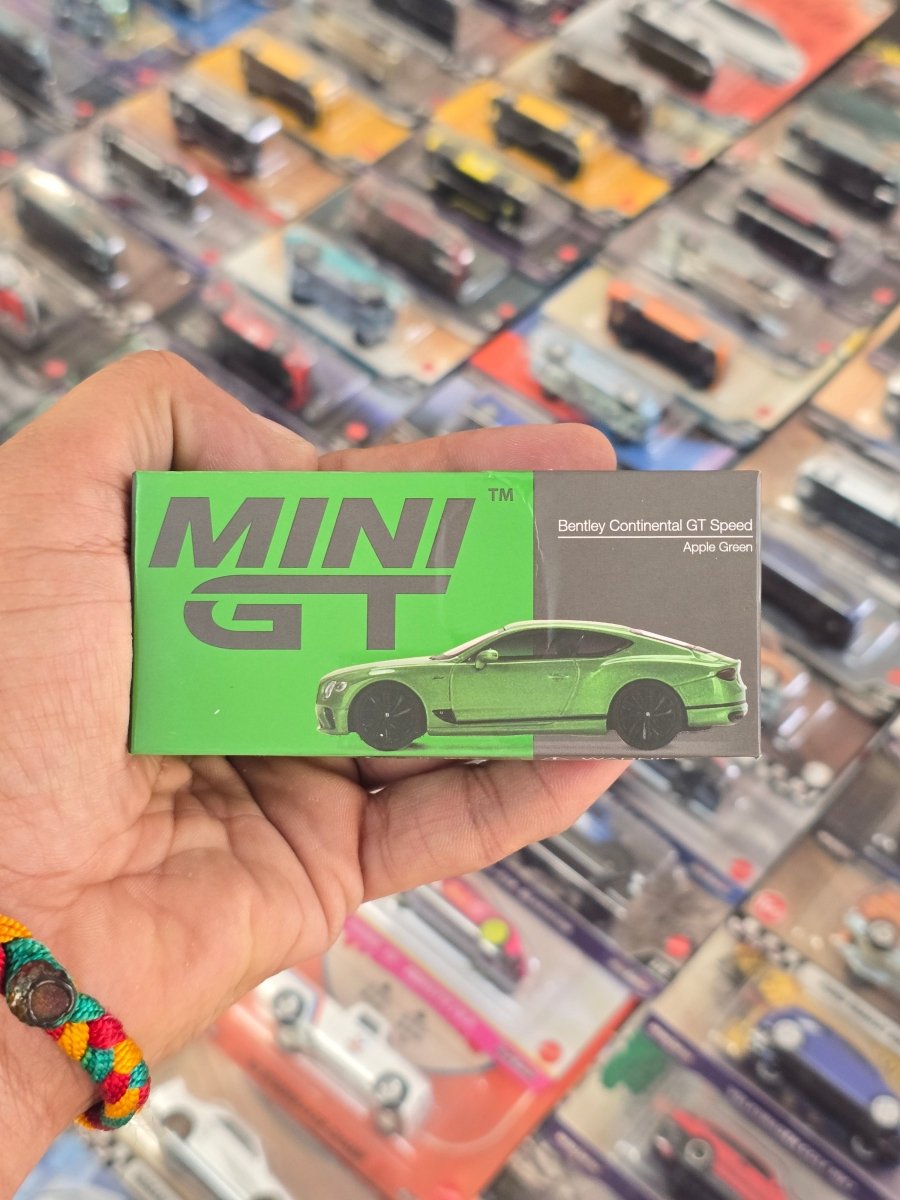 Mini GT Bentley Continental GT Speed - Apple Green (Open Box) - Kinder Logs