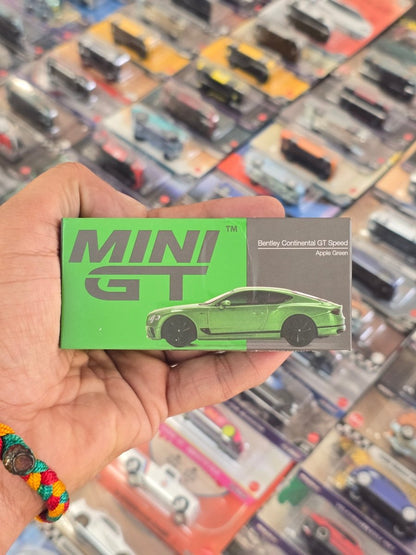 Mini GT Bentley Continental GT Speed - Apple Green (Open Box) - Kinder Logs
