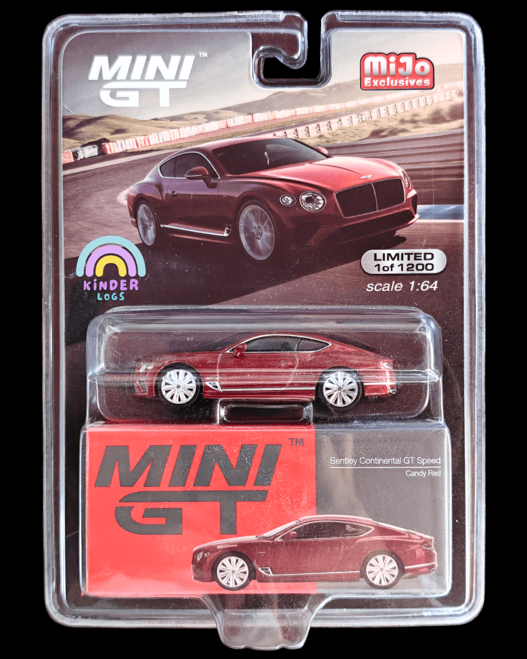 Mini GT Bentley Continental GT Speed - Candy Red (Mijo Exclusives) - Kinder Logs