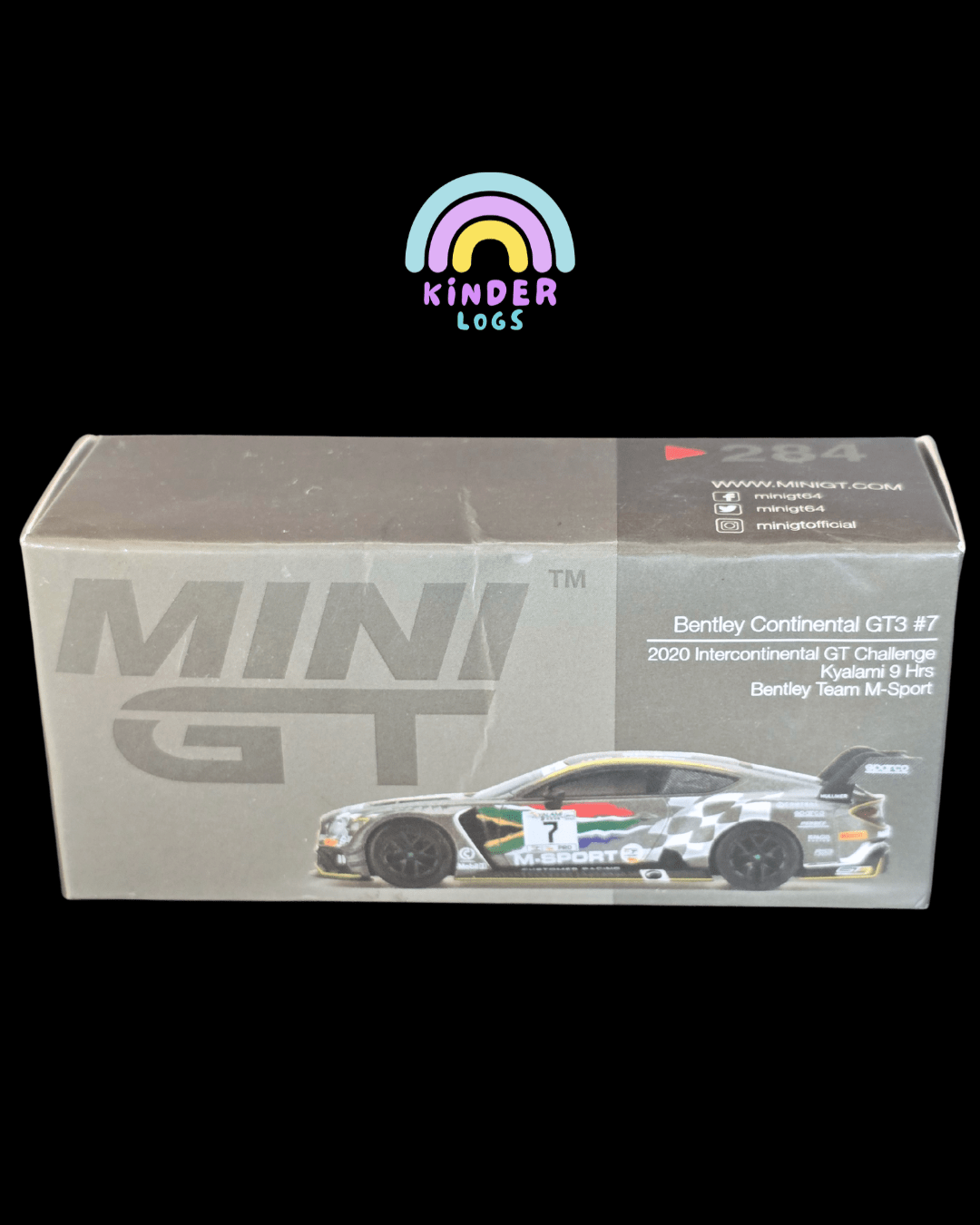 Mini GT Bentley Continental GT3 7 - Bentley Team M - Sport - Kyalami Challenge (Open Box) - Kinder Logs