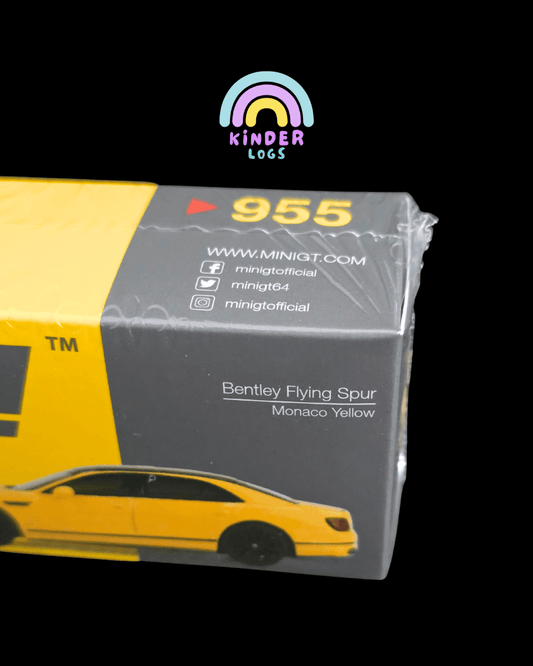 Mini GT Bentley Flying Spur - Monaco Yellow (Sealed Box) - Kinder Logs