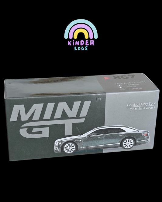 Mini GT Bentley Flying Spur - White Sand Verdant (Open Box) - Kinder Logs