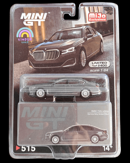 Mini GT BMW 750Li xDrive - Bernina Grey Amber Effect (Mijo Exclusives) - Kinder Logs