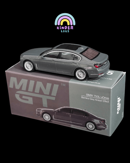 Mini GT BMW 750Li xDrive - Bernina Grey (Open Box) - Kinder Logs