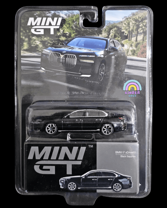 Mini GT BMW i7 xDrive60 Black Sapphire (Blister Pack) - Kinder Logs