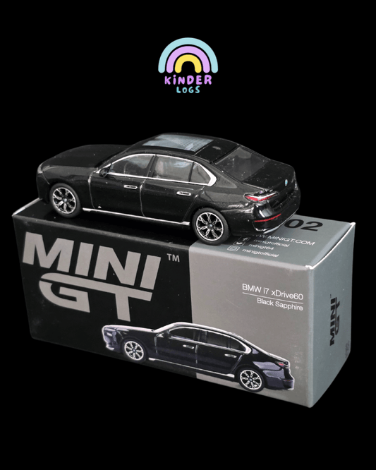 Mini GT BMW i7 xDrive60 - Black Sapphire (Open Box) - Kinder Logs