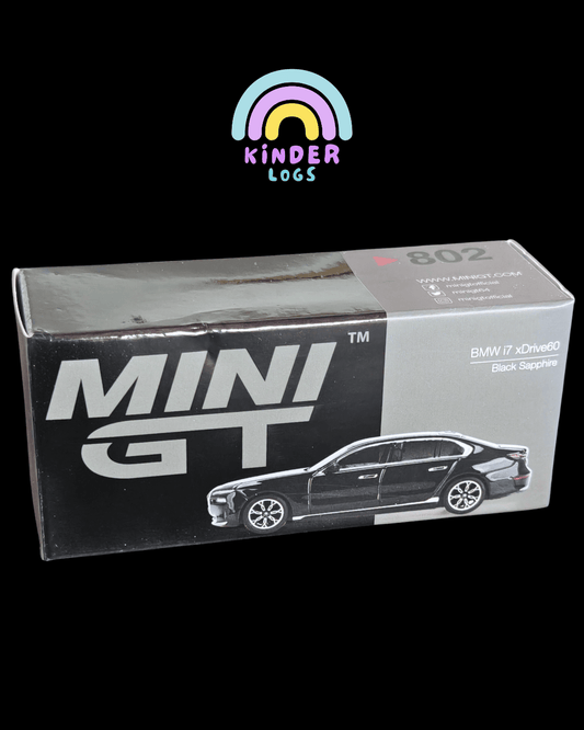 Mini GT BMW i7 xDrive60 - Black Sapphire (Open Box) - Kinder Logs