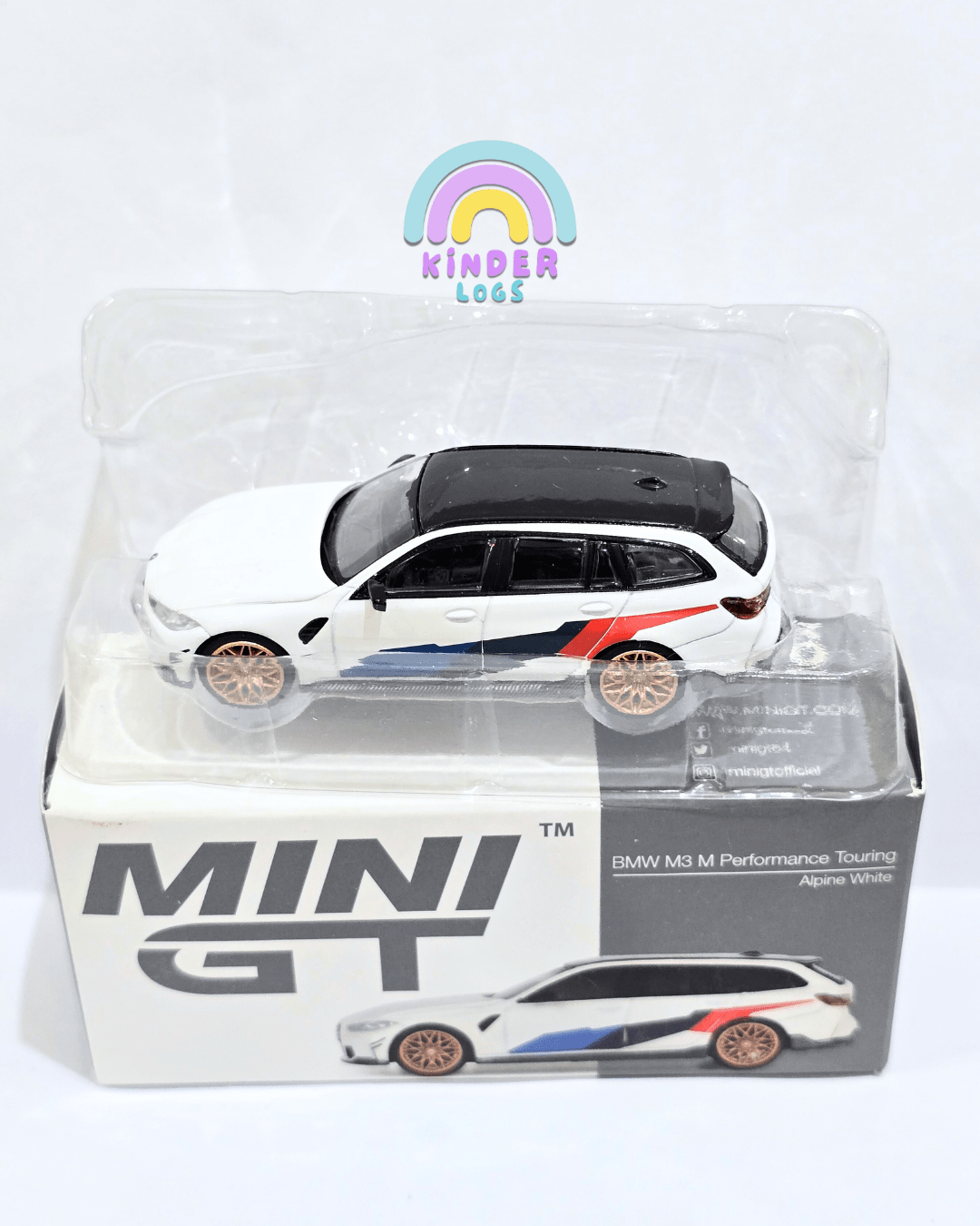 Mini GT BMW M3 M Performance Touring (Alpine White) - Open Box - Kinder Logs