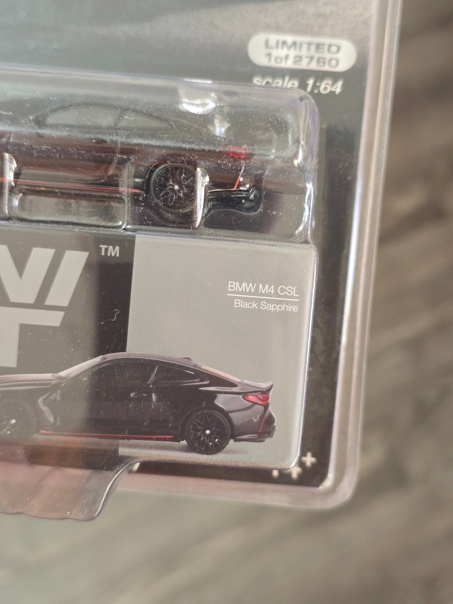Mini GT BMW M4 CSL - Black Sapphire - Mijo Exclusives - Kinder Logs