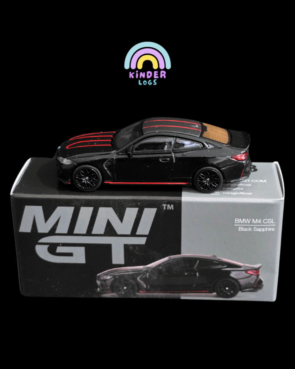 Mini GT BMW M4 CSL Black Sapphire (Open Box) - Kinder Logs