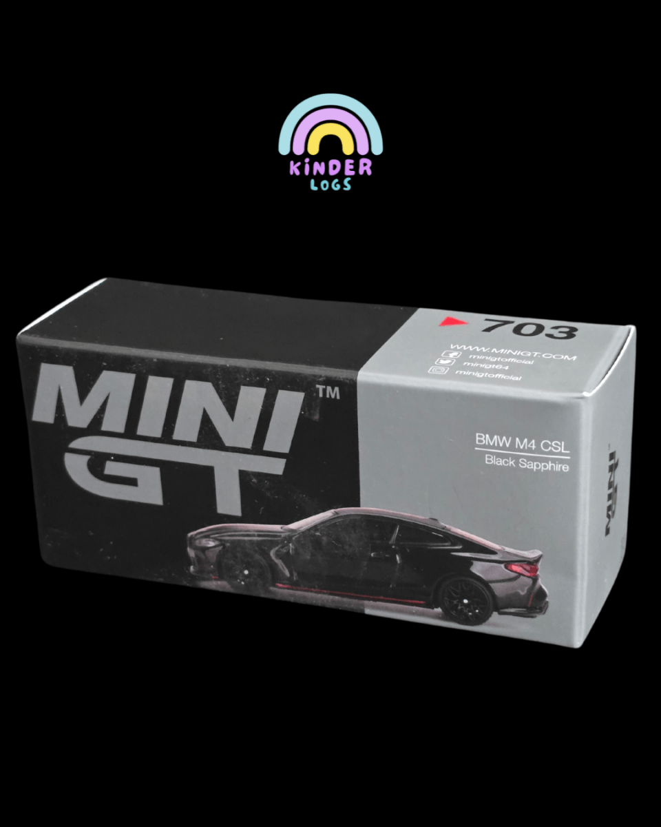 Mini GT BMW M4 CSL Black Sapphire (Open Box) - Kinder Logs