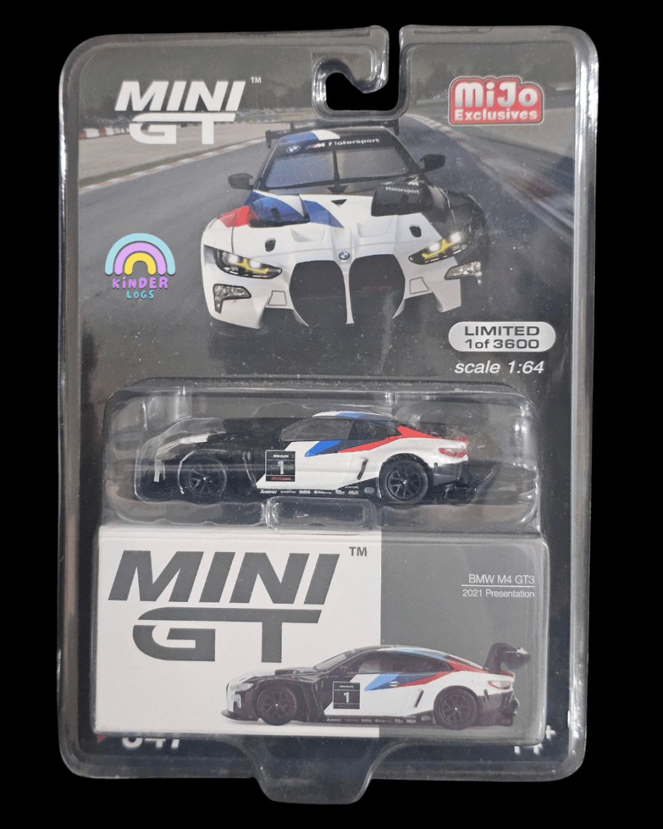 Mini GT BMW M4 GT3 (2021 Presentation) - Mijo Exclusives Limited Edition - Kinder Logs