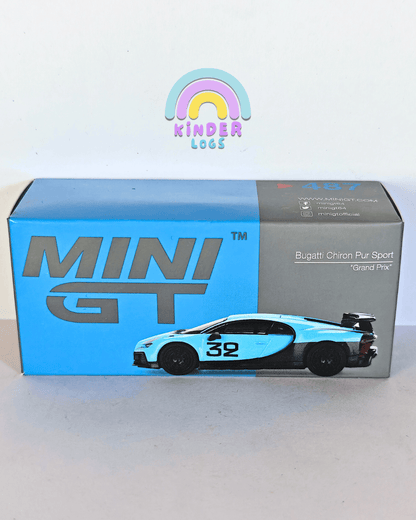 Mini GT Bugatti Chiron Pur Sport "Grand Prix" (Open Box) - Kinder Logs