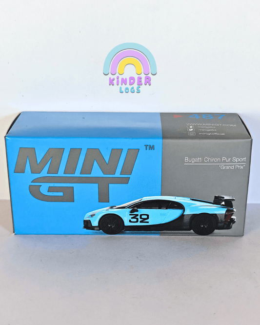 Mini GT Bugatti Chiron Pur Sport "Grand Prix" (Open Box) - Kinder Logs