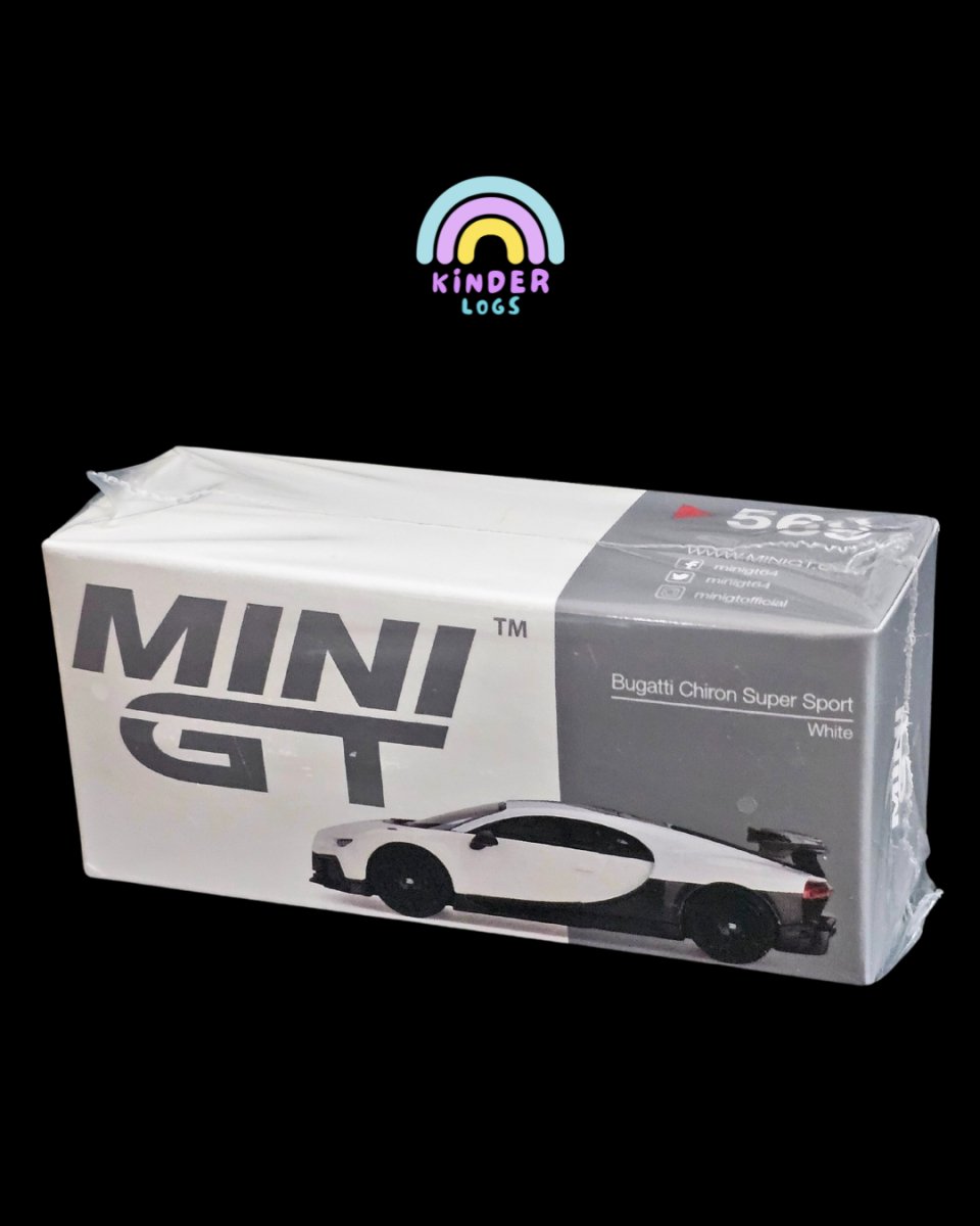 Mini GT Bugatti Chiron Super Sport #569 (White) - Kinder Logs