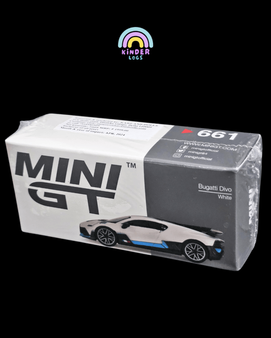 Mini GT Bugatti Divo (White) - Kinder Logs