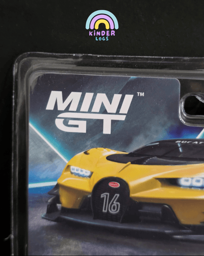 Mini GT Bugatti Vision Gran Turismo - Yellow - Mijo Exclusives - Kinder Logs