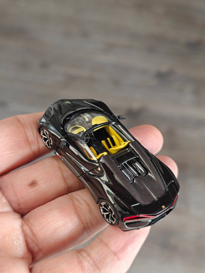 Mini GT Bugatti W16 Mistral - Black (Open Box) - Kinder Logs